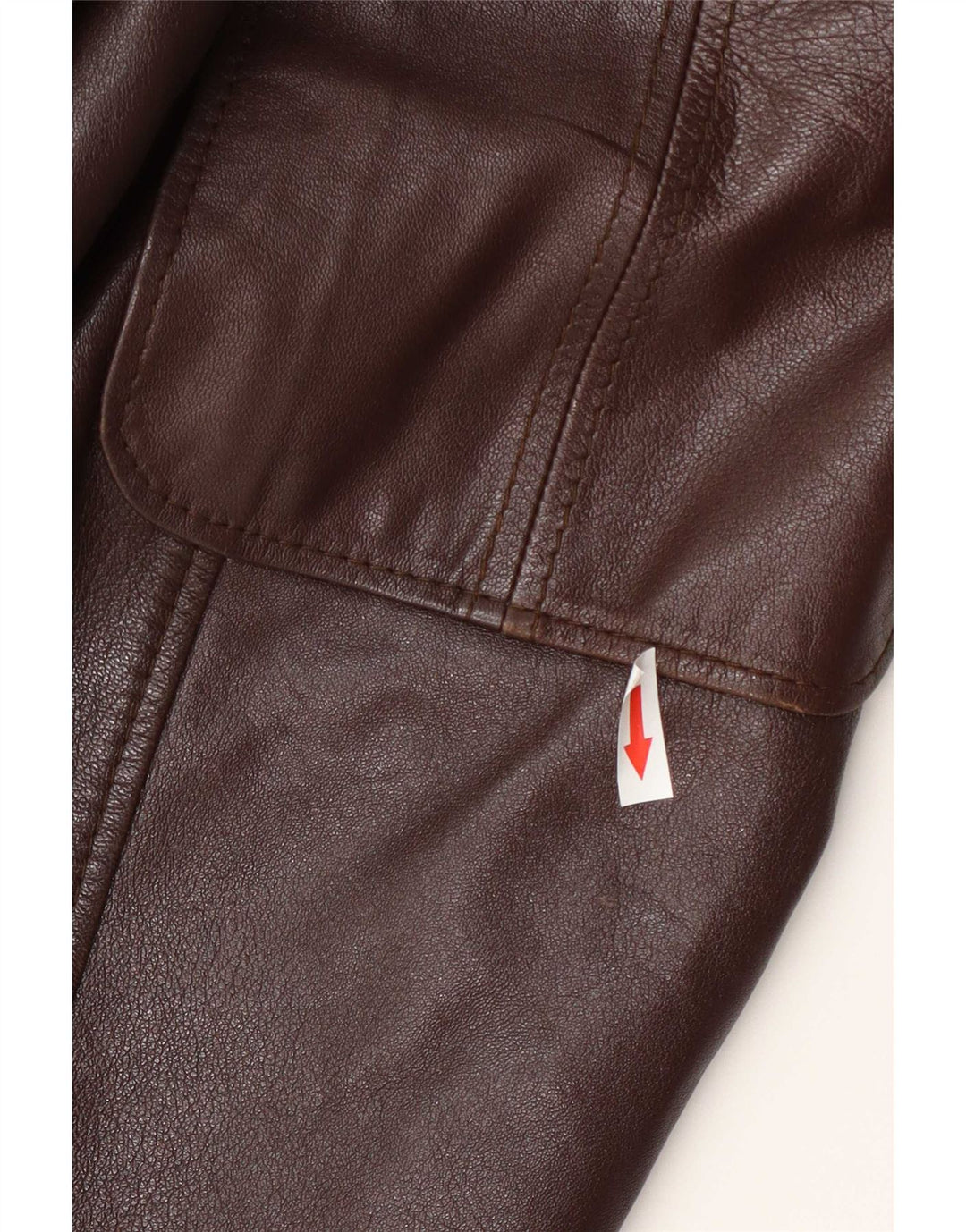Manteau en cuir femme vintage IT 48 XL Bordeaux