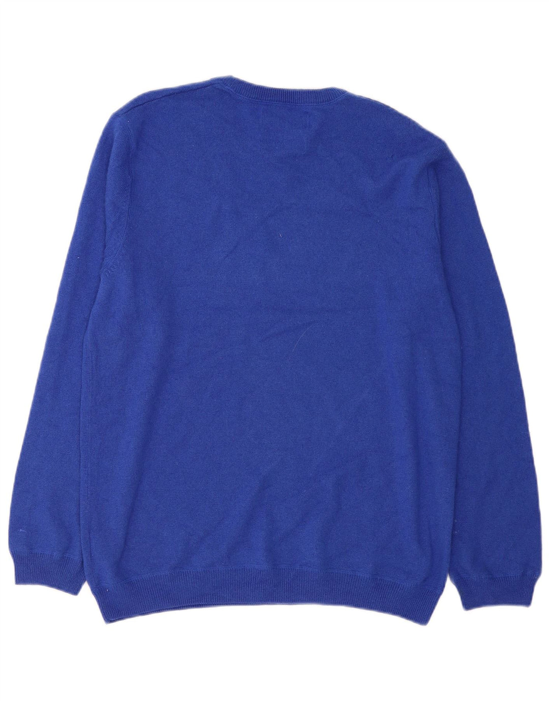 Marks & Spencer Mens Crew Neck Jumper Sweater Large Blue Wool