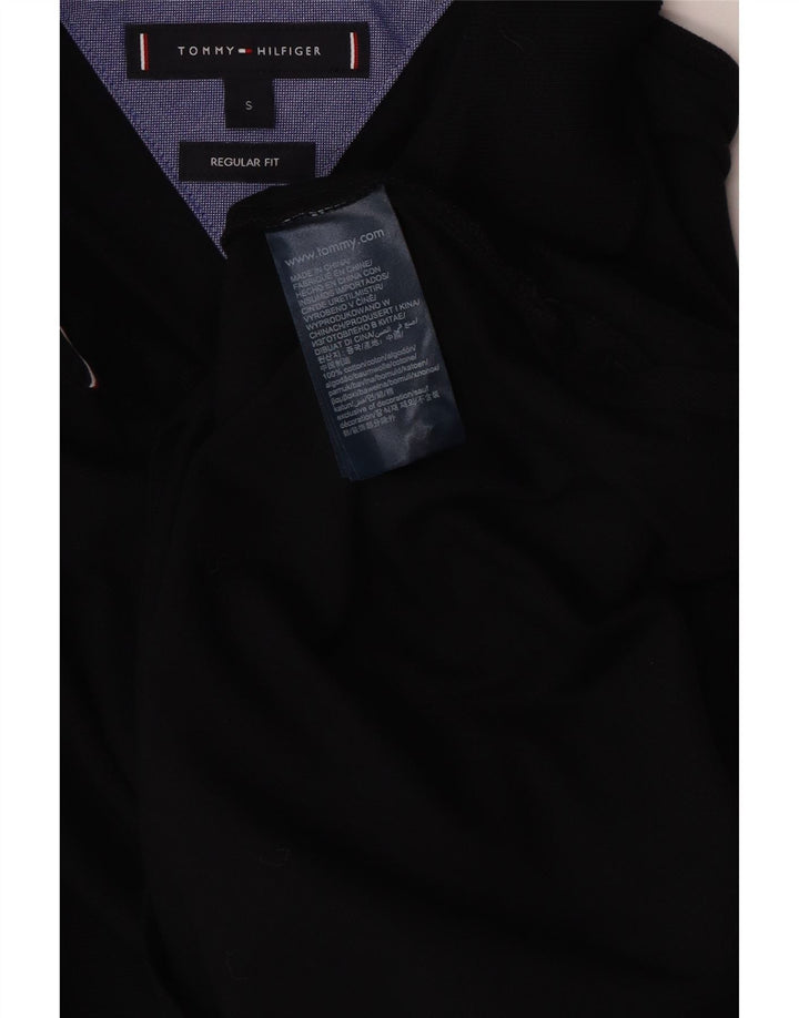 Tommy Hilfiger Mens Polo Shirt Small Black Cotton