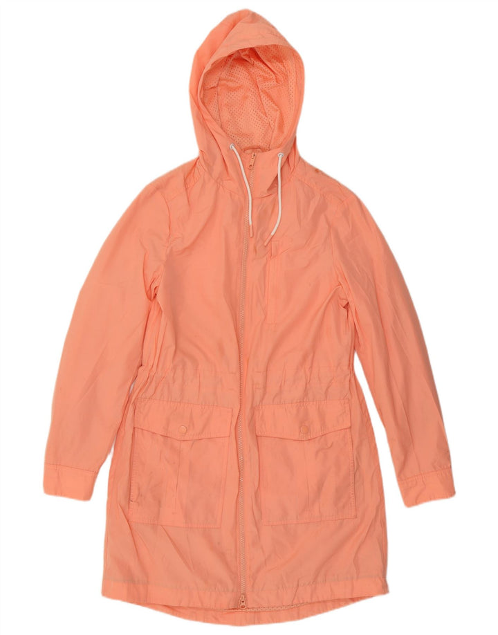 Marks & Spencer Regnfrakke med hætte til kvinder UK 8 Small Orange Polyester