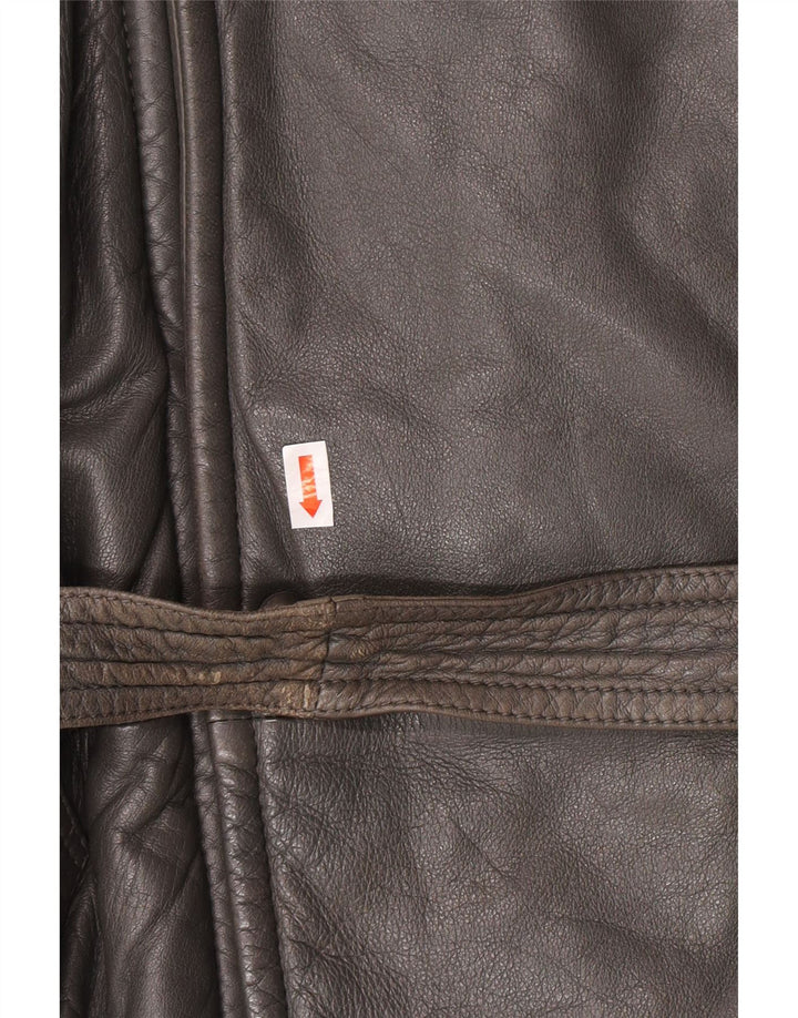 DRESSCO Herren Ledermantel IT 54 2XL Graues Leder
