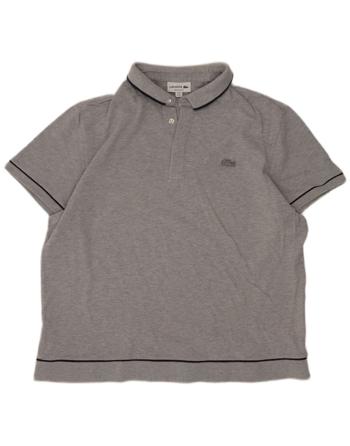Lacoste Mens Regular Fit Polo Shirt Size 6 XL Grey Cotton