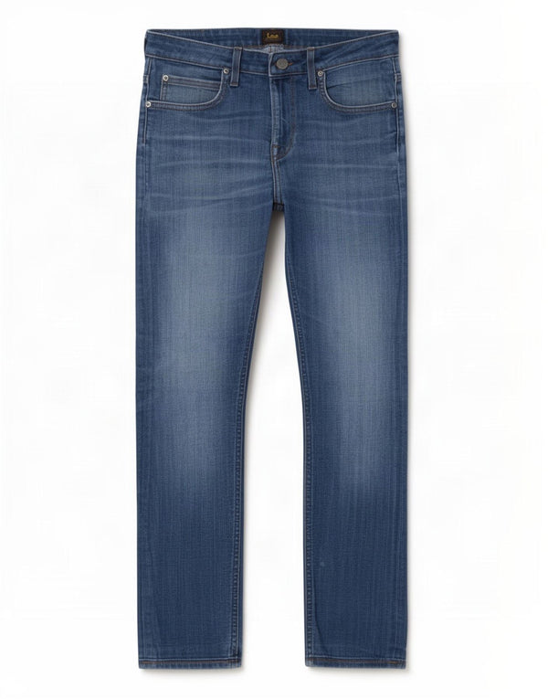 Lee Damen Malone Slim Jeans W30 L26 Blaue Baumwolle