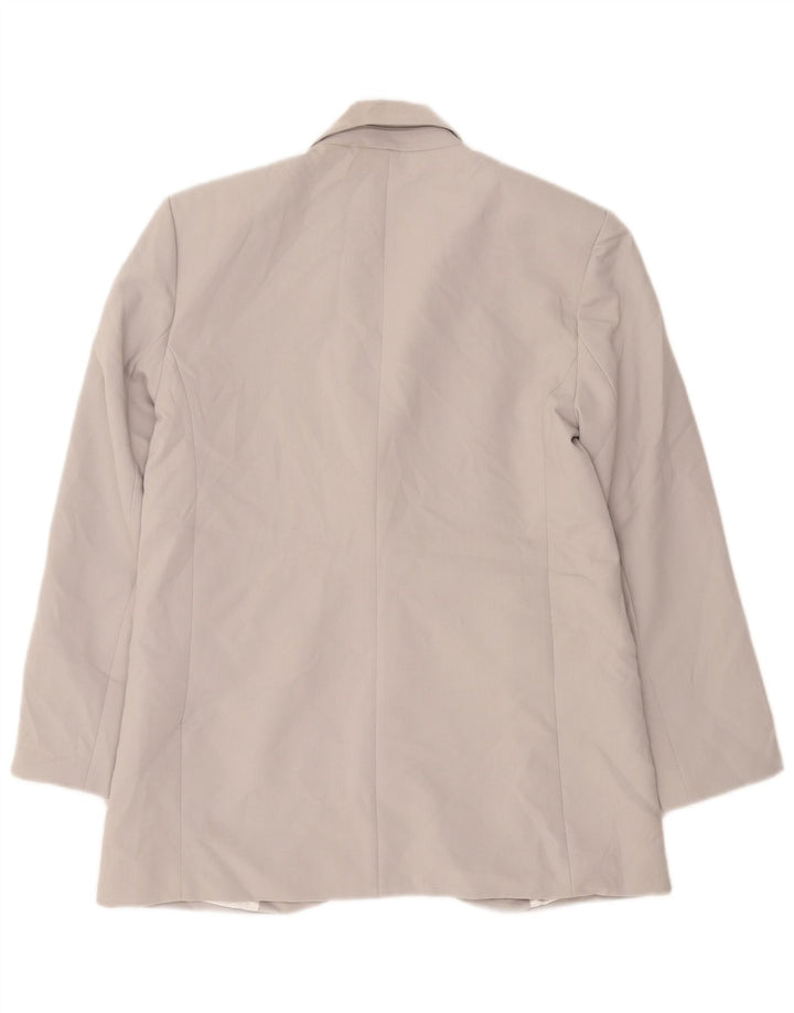 Giacca blazer a 1 bottone da donna Zara UK 14 Poliestere grigio medio