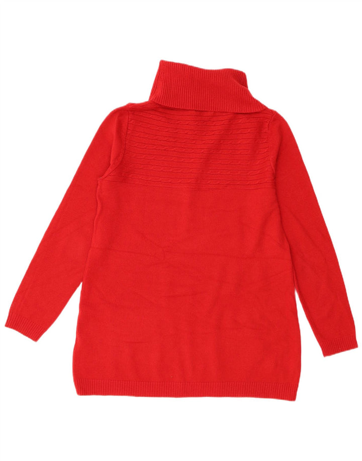 M&Co Damen-Pullover mit Rollkragen, UK 12, Mittelrot, Acryl