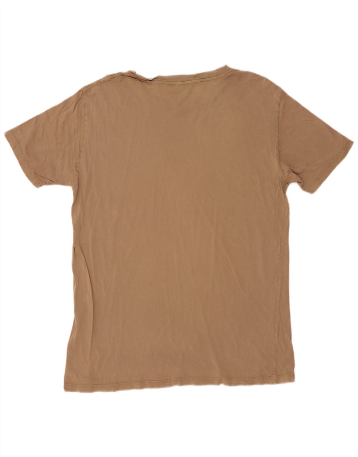 Replay Herre T-Shirt Top Stor Beige Bomuld