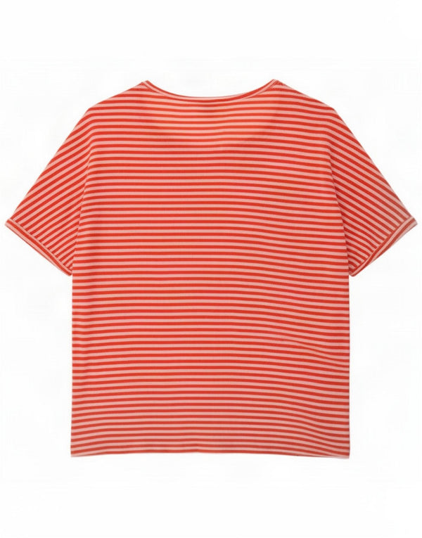 Phase Eight Womens Relaxed Fit T-Shirt Top UK 12 Medium Red Striped