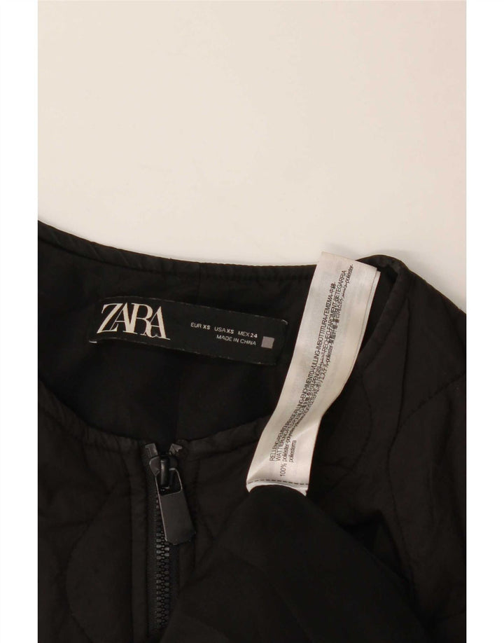 Женская утепленная куртка оверсайз Zara UK 6 XS, черный полиэстер