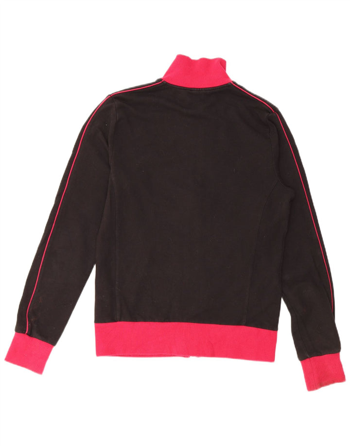 PUMA Womens Tracksuit Top Jacket UK 12 Medium Black Colourblock Cotton