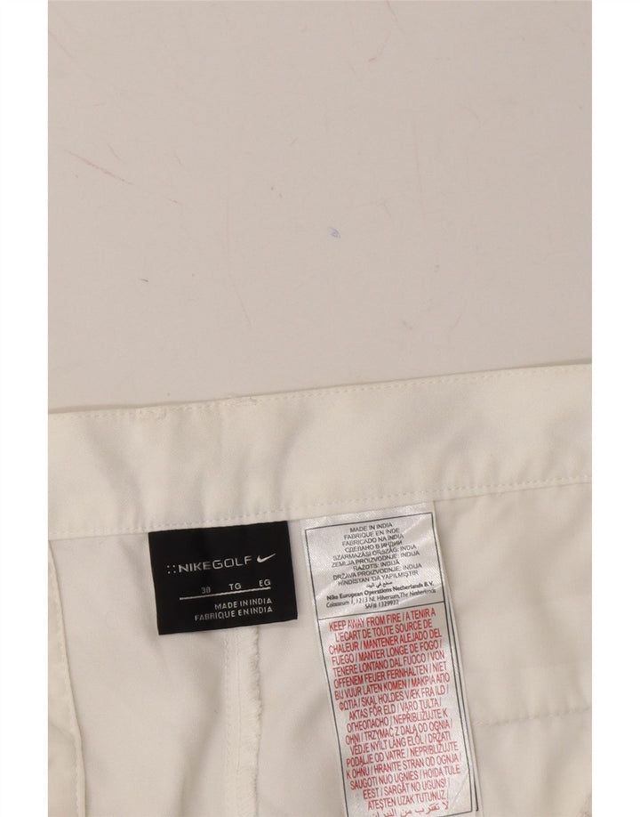 NIKE Mens Chino Shorts W38 XL White Polyester Vintage Nike and Second-Hand Nike from Messina Hembry 