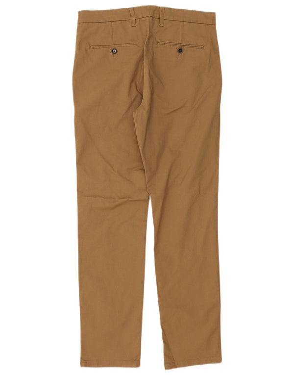 Pantaloni chino dritti da uomo Marks & Spencer W32 L31 cotone beige