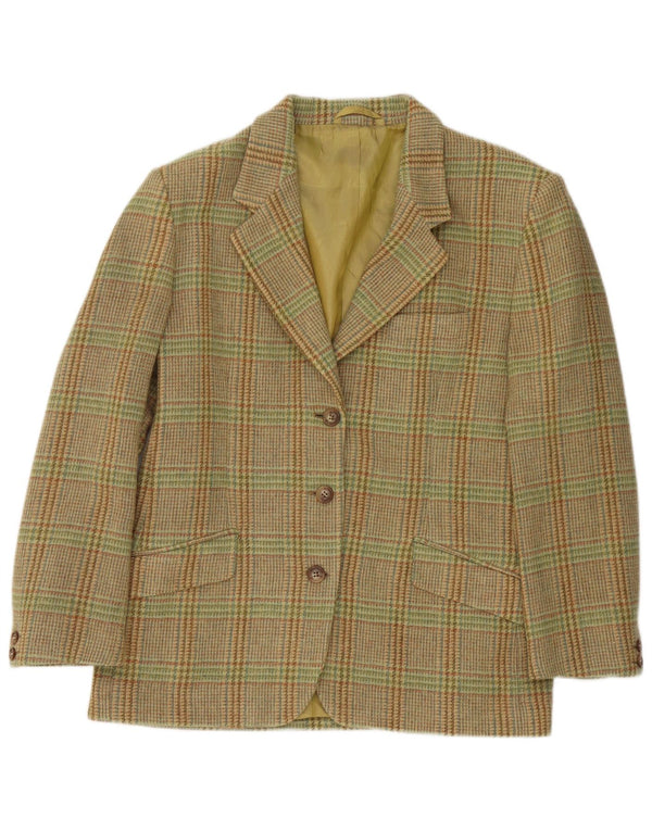 Henry Cottons Veste blazer 3 boutons pour femme IT 44 pied-de-poule vert moyen