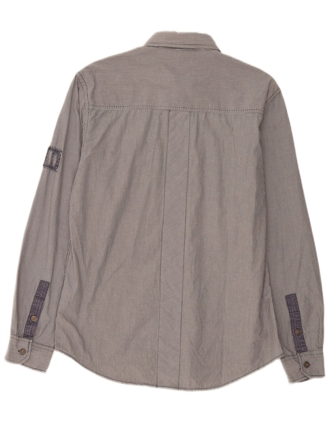 Wrangler Chemise Homme Gris Moyen Coton Rayé