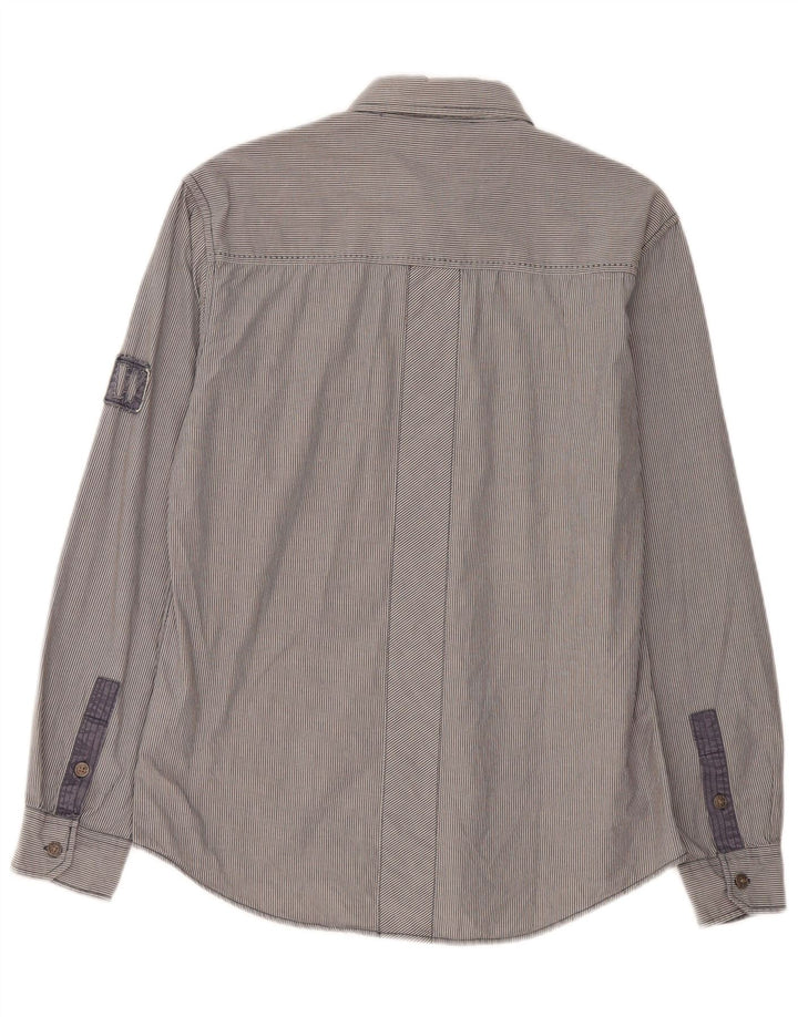 Wrangler Chemise Homme Gris Moyen Coton Rayé