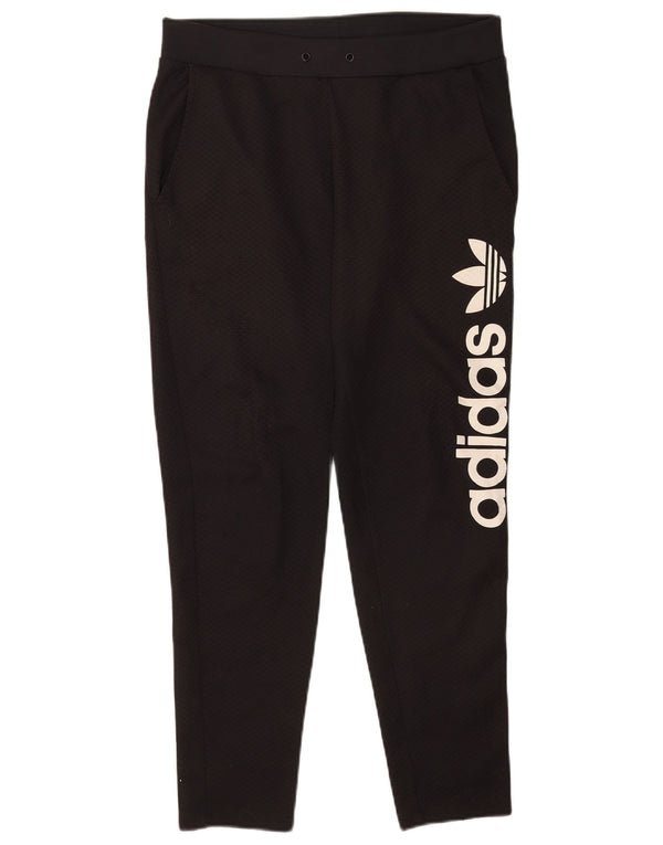 Adidas Womens Graphic Tracksuit Calças UK 12 Médio Preto Poliéster