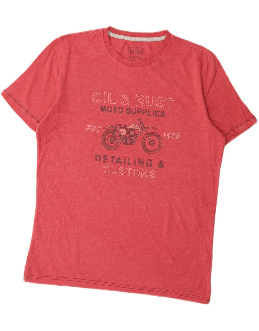 FAT FACE Mens Graphic T-Shirt Top Large Red Cotton