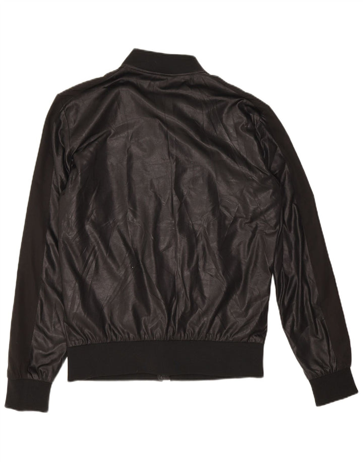 Jaqueta bomber masculina Zara UK 38 poliéster preto médio