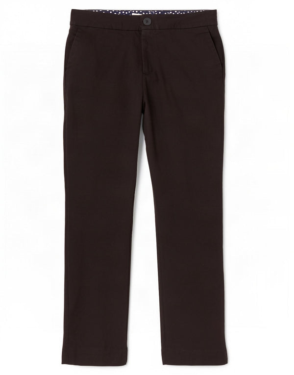 Boden Pantalones chinos ajustados para mujer UK 12 Medium W30 L30 Algodón negro