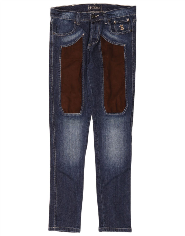 Jeckerson Womens Slim Jeans IT 44 Medium W32 L31 Blue Colourblock