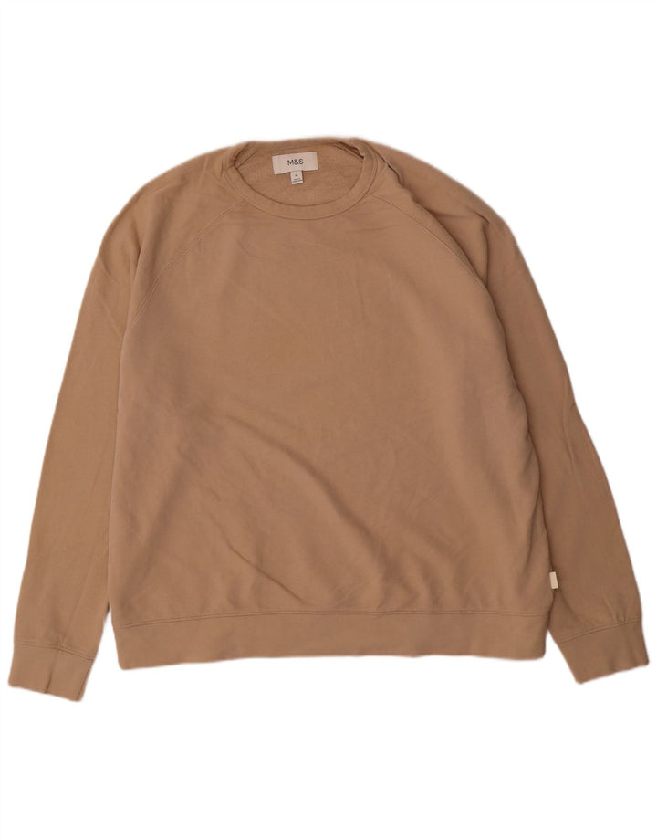 Felpa da uomo Marks & Spencer maglione XL cotone beige