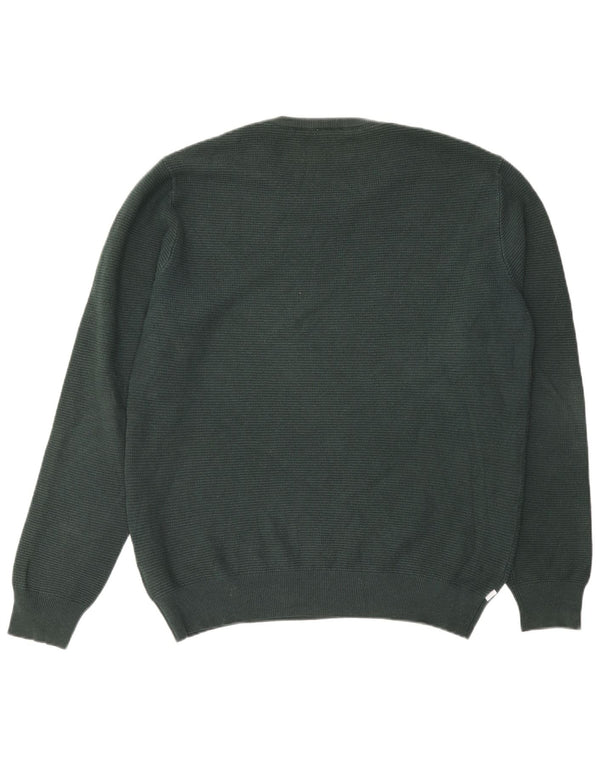 Fila Mens Crew Neck Jumper Sweater XL Green Cotton