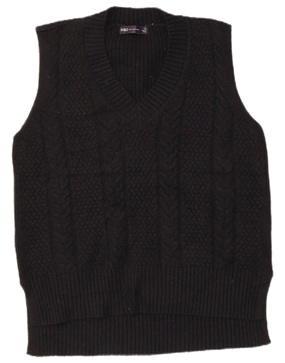 Marks & Spencer Herrevest Tank Top Medium Navy Blue Polyester