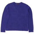 Maglione da donna con scollo a V Marks & Spencer UK 12 Acrilico blu medio