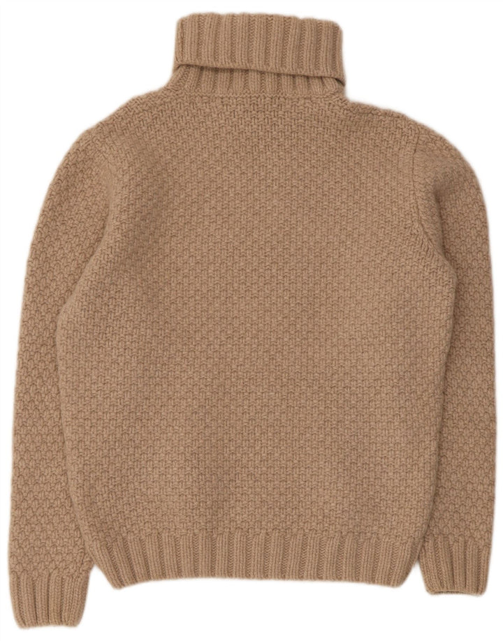 Gant Rollkragenpullover für Damen, UK 16, Größe L, Beige, Wolle