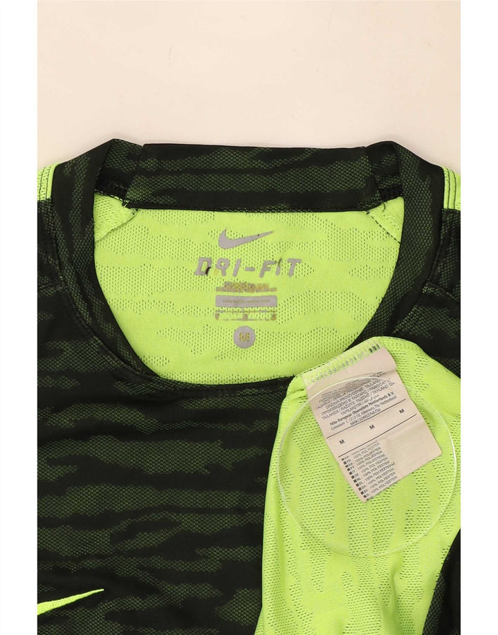 Мужская футболка Nike Dri Fit, верх, средний зеленый камуфляжный полиэстер