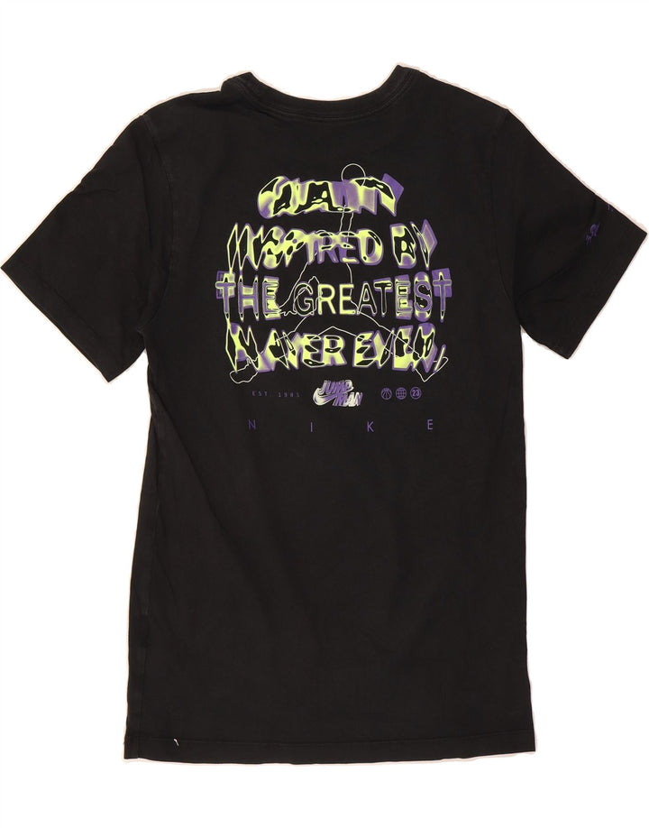 JORDAN Mens Graphic T-Shirt Top Small Black Cotton Vintage Jordan and Second-Hand Jordan from Messina Hembry 