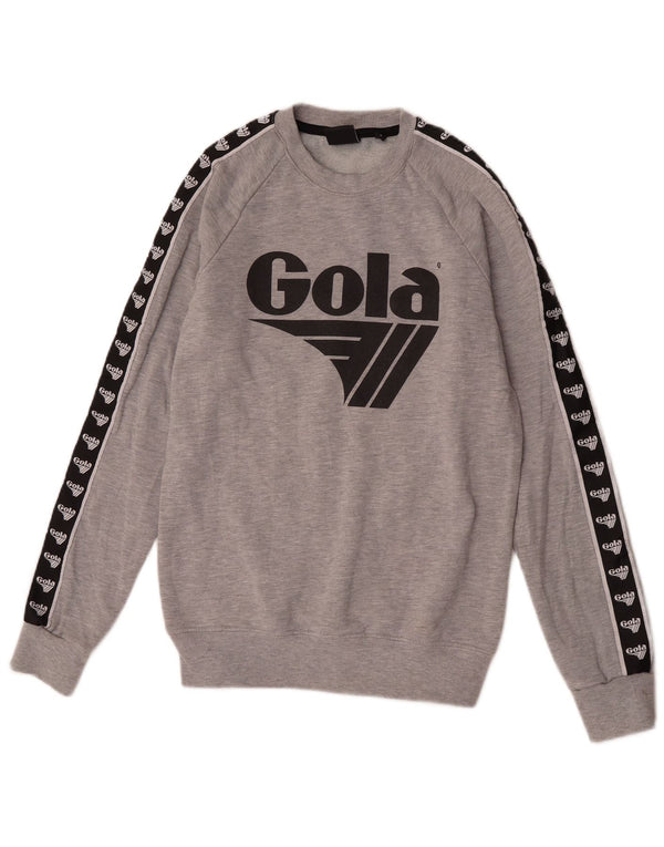 Hanorac grafic pentru bărbați Gola Pulover mic, gri, bumbac color bloc