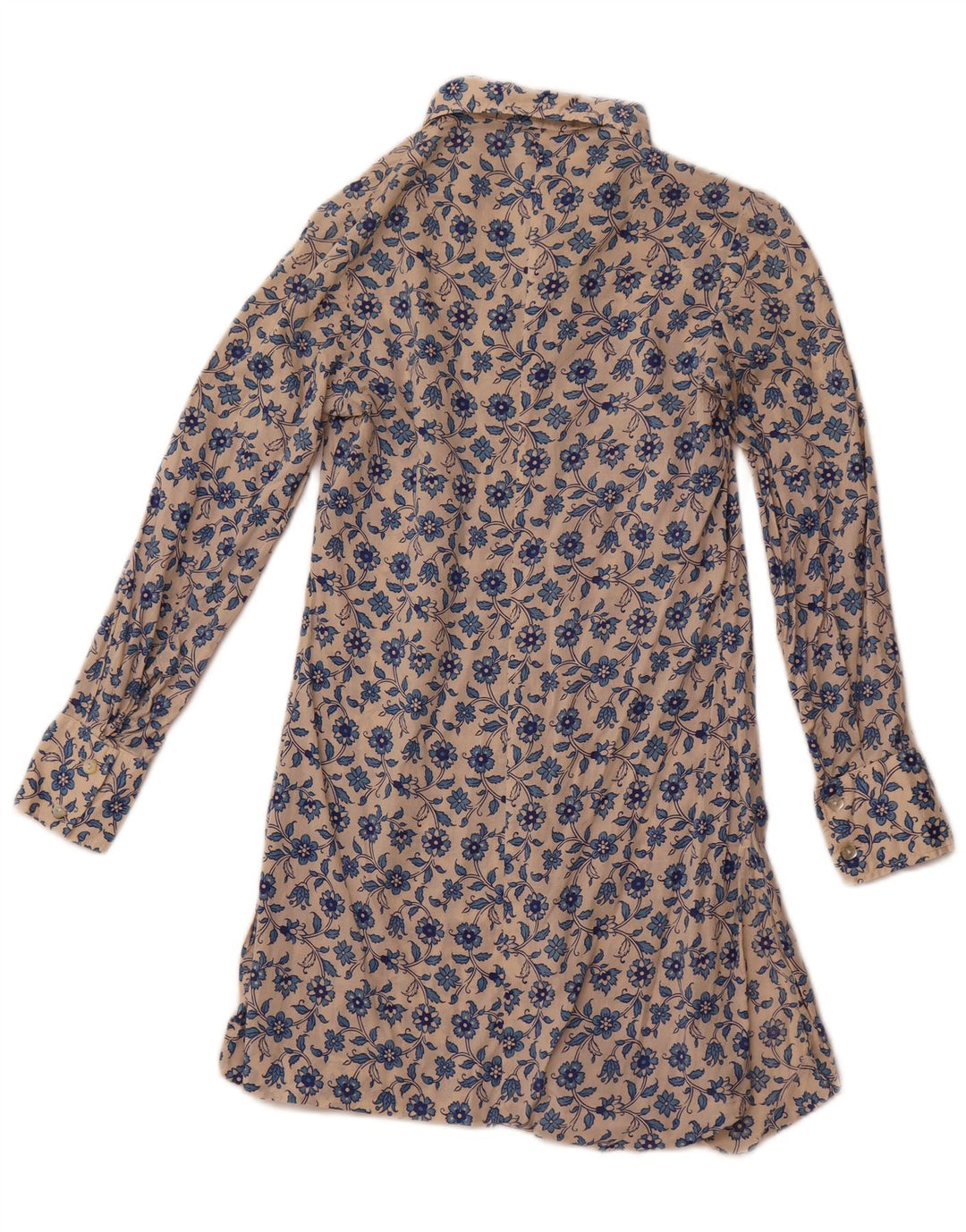 LEONE Womens Shirt Dress IT 42 Medium Off White Floral