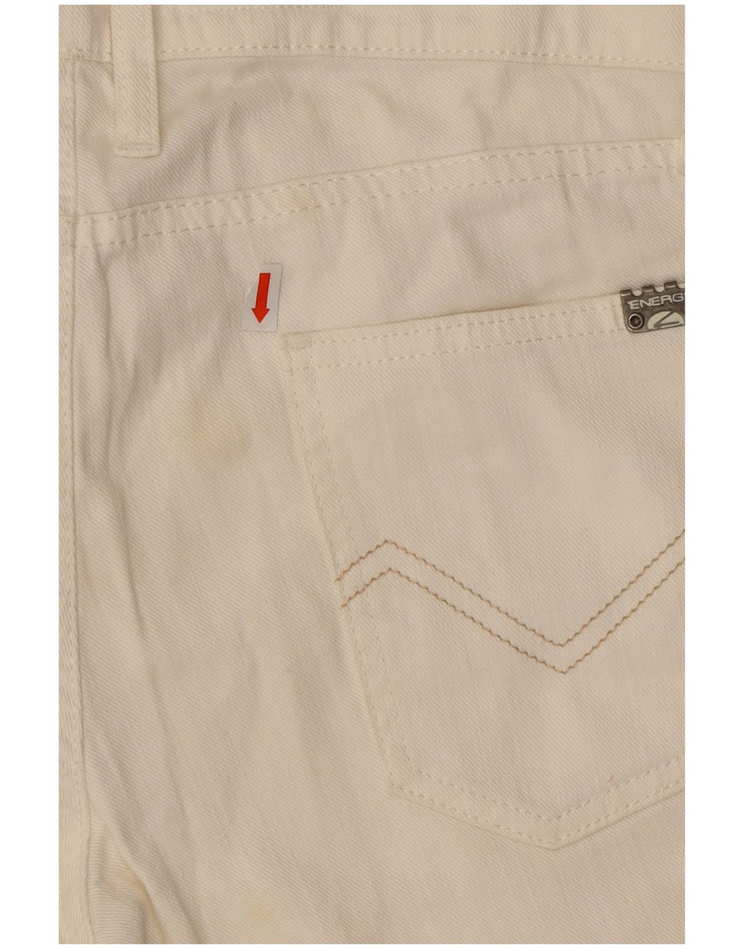 ENERGIE Womens Straight Jeans W29 L29 White Cotton