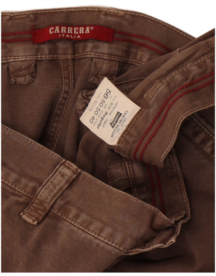Carrera Mens Regular Fit Cargo Trousers W40 L30 Brown Cotton