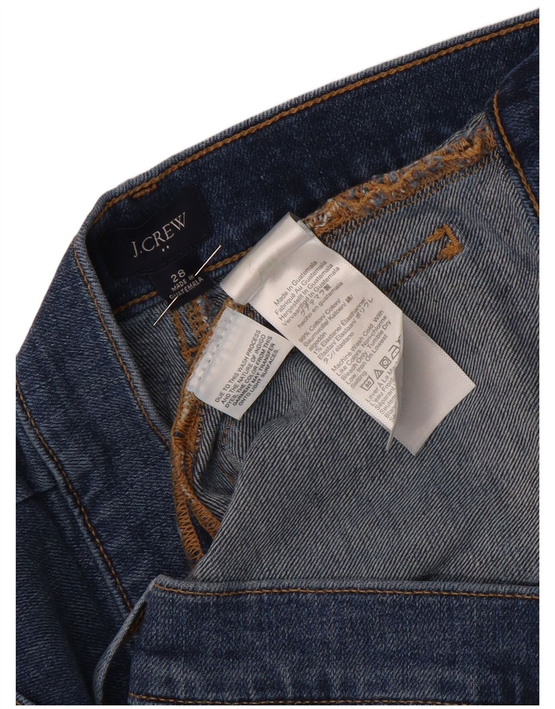 J. Crew Womens Denim Shorts W28 Medium Navy Blue Cotton