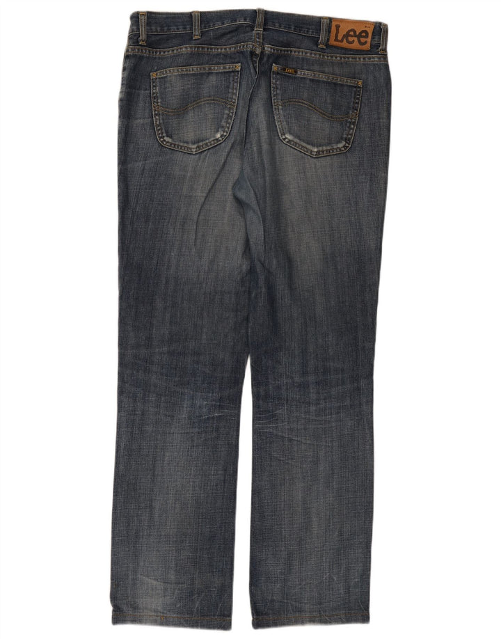 Lee Mens REED Straight Jeans W38 L32 Blue Cotton