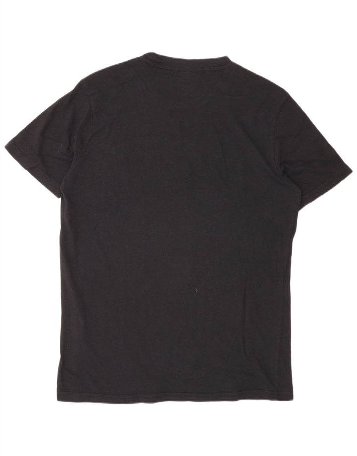 Champion Mens Graphic T-Shirt Top Medium Black Cotton