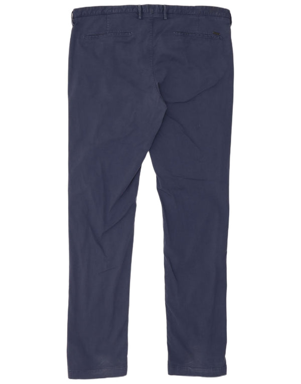 Hugo Boss muške uske chino hlače W38 L34 plavi pamuk