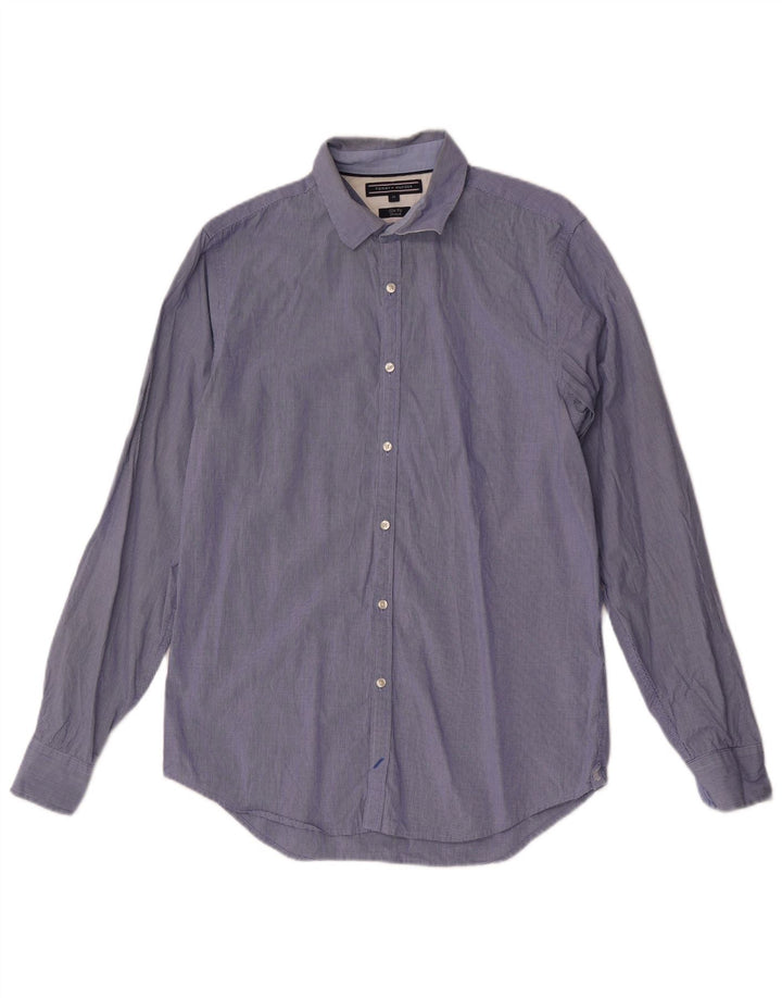 Tommy Hilfiger Herre Slim Fit skjorte Medium Blue Gingham Cotton