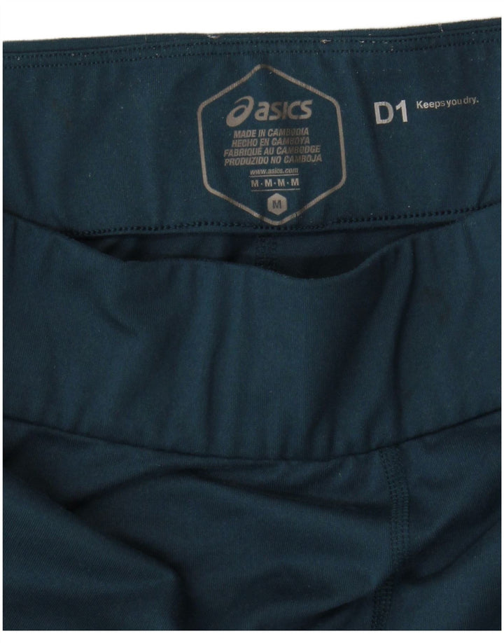 ASICS Womens Graphic Crop Tracksuit Trousers UK 12 Medium  Navy Blue