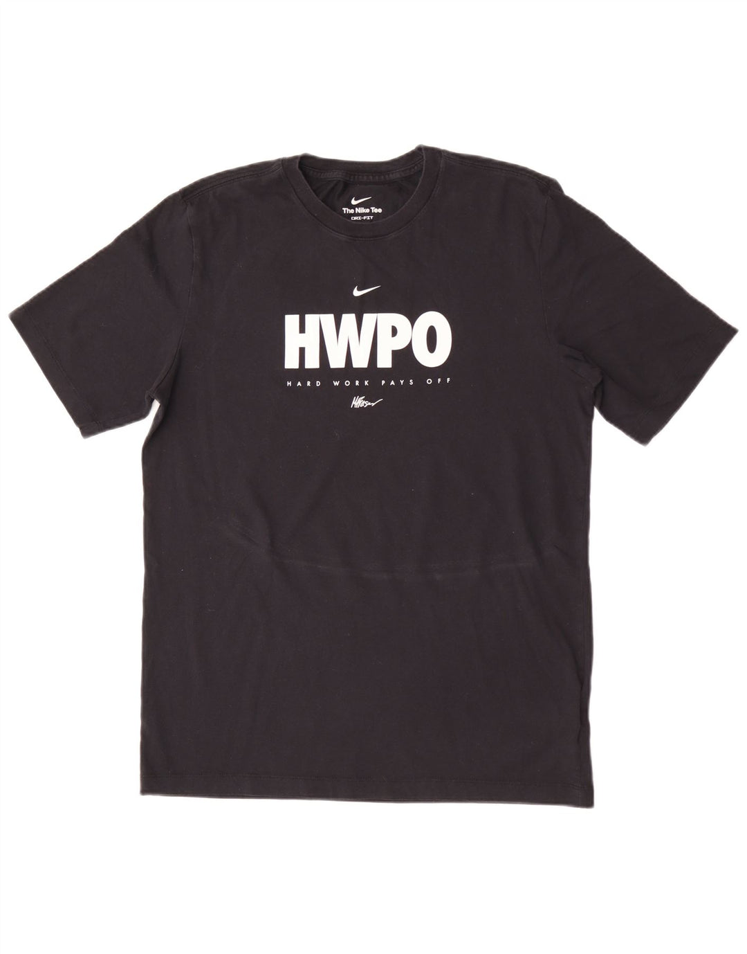 Nike Mens Dri Fit Graphic T-Shirt Top Medium Black Cotton