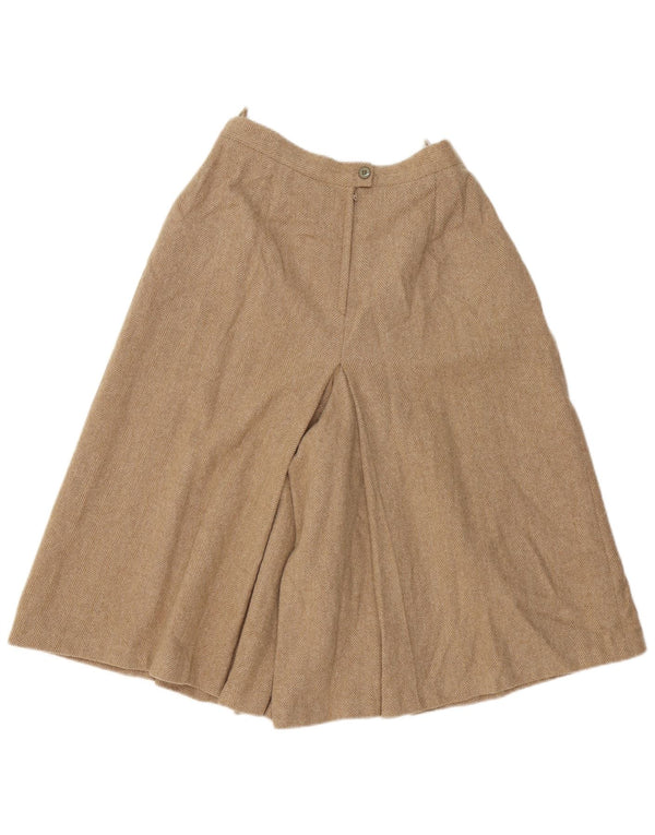 Vintage Damen Cargo Shorts mit hoher Taille IT 48 XL W30 Beige Herringbone