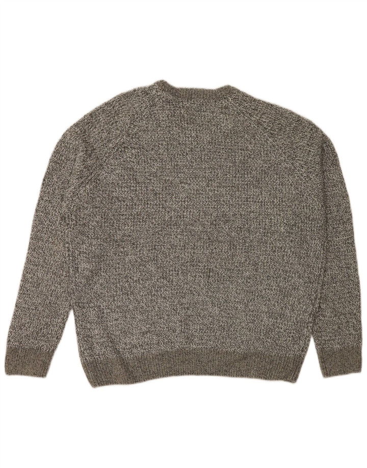 Marks & Spencer Mens Crew Neck Jumper Sweater 2XL Grey Flecked Acrylic