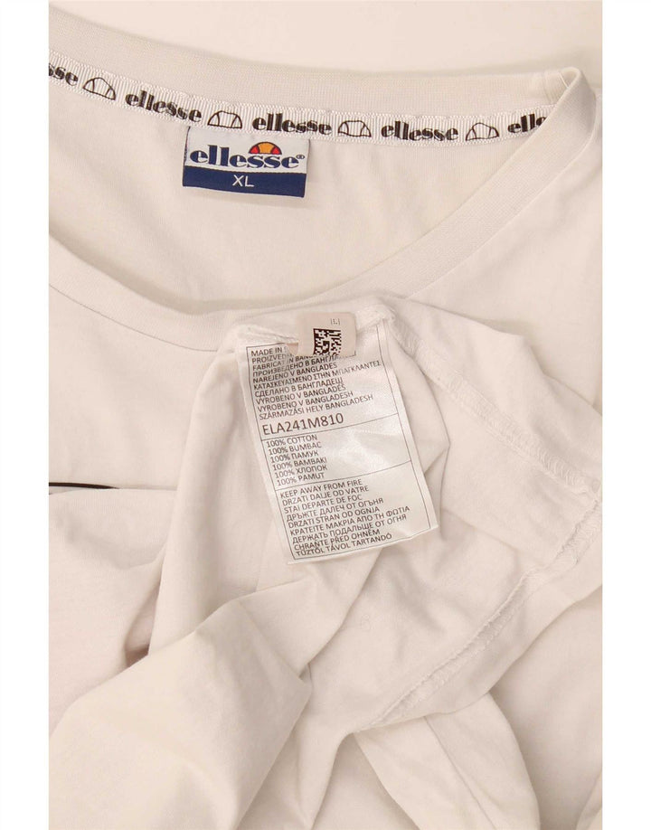 T-shirt grafica da uomo Ellesse Top XL bianca