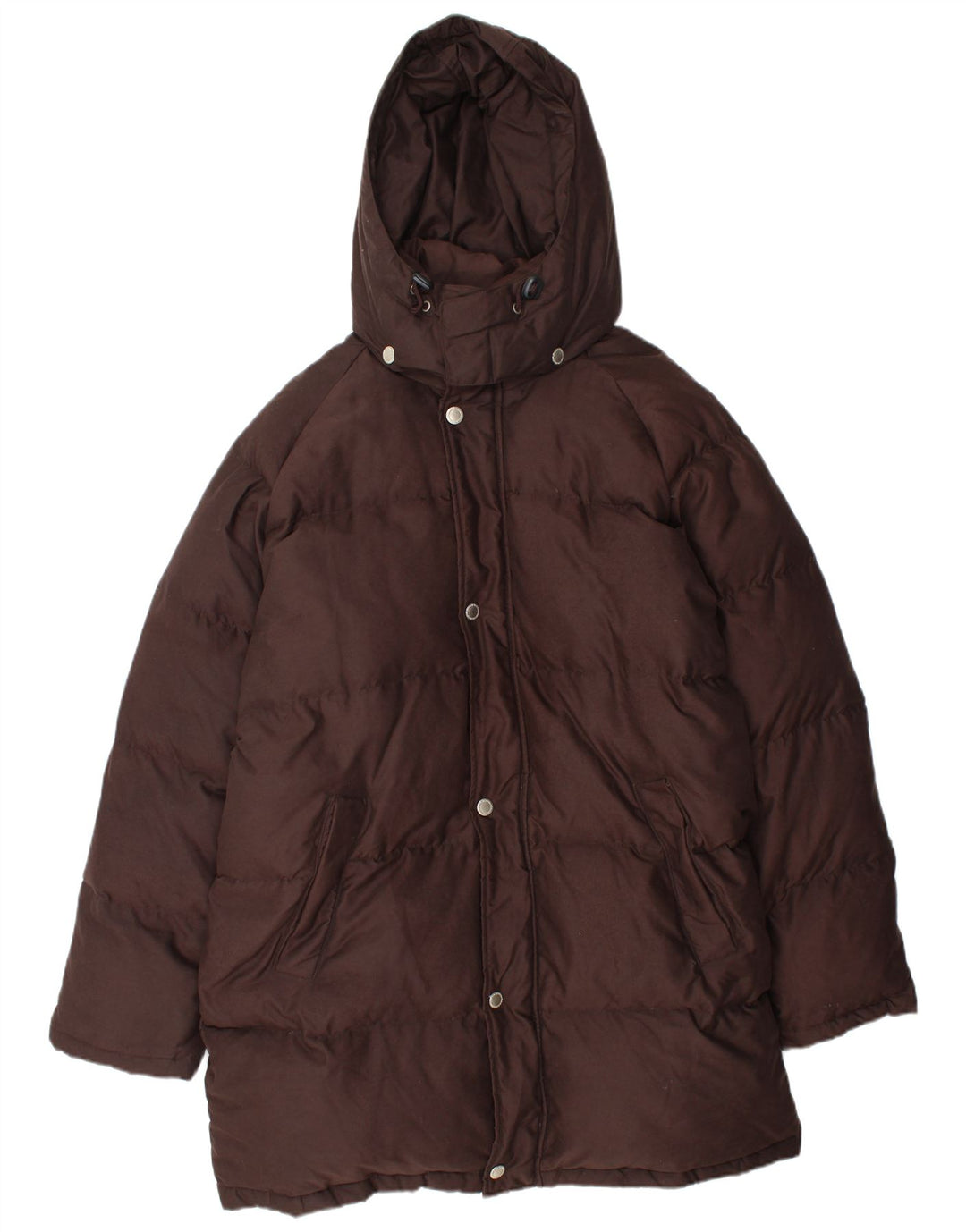 Sergio Tacchini Mens Hooded Padded Coat UK 42 XL Brown Polyester