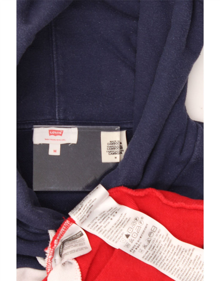 LEVI'S Womens Oversized Graphic Hoodie Jumper UK 14 Medium Multicoloured Vintage Levi's and Second-Hand Levi's from Messina Hembry 