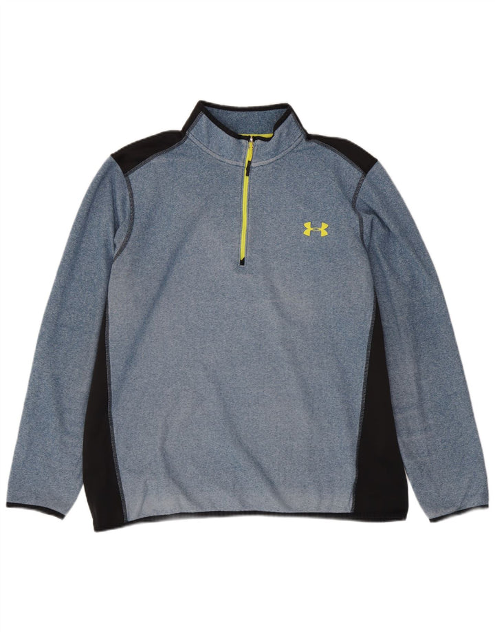 Męski sweter Under Armour z zamkiem błyskawicznym, XL, niebieski, poliester z blokami kolorów
