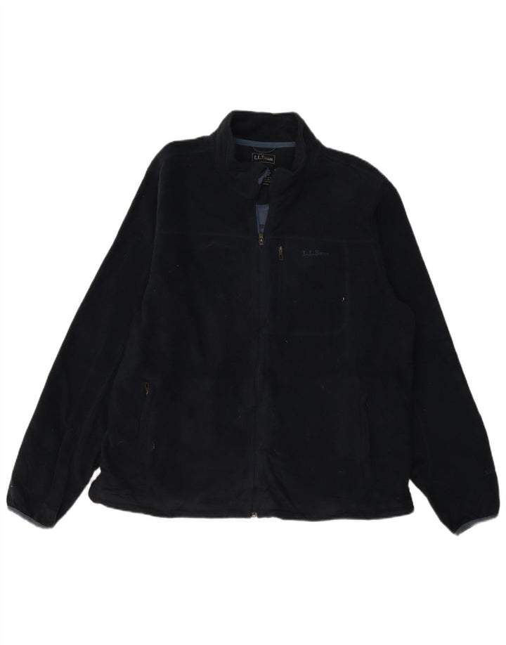 L.L.Bean Fleecejakke til mænd UK 40 Large Navy Blue Polyester