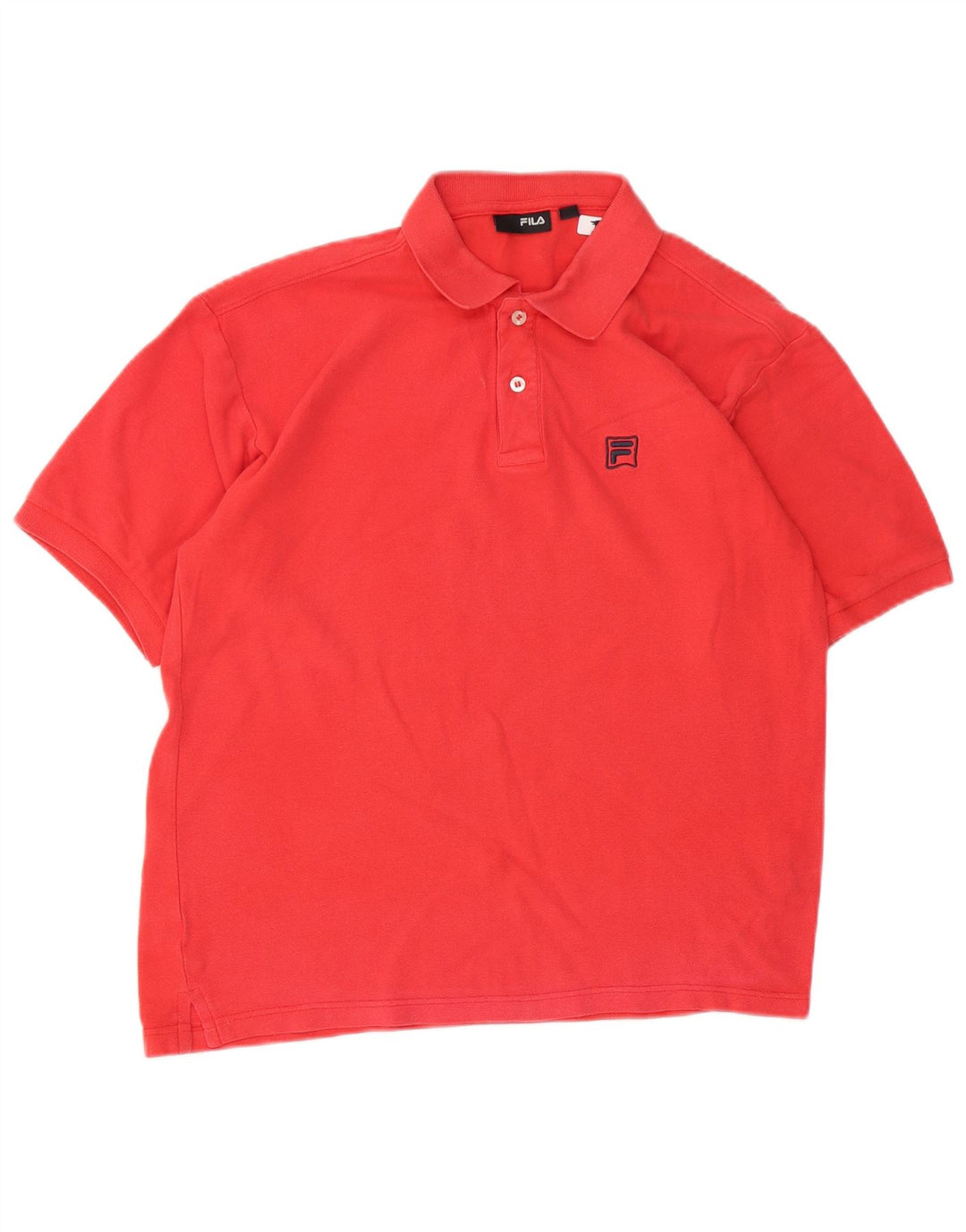 Fila Mens Polo Shirt Small Red Cotton