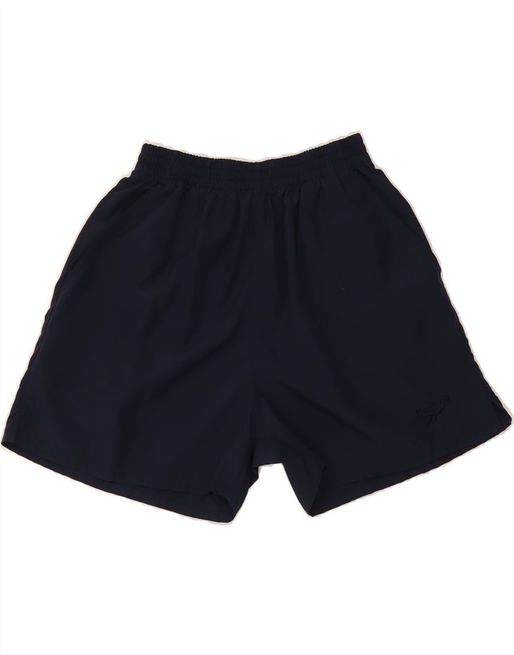 REEBOK Mens Sport Shorts Large Navy Blue Polyester Vintage Reebok and Second-Hand Reebok from Messina Hembry 